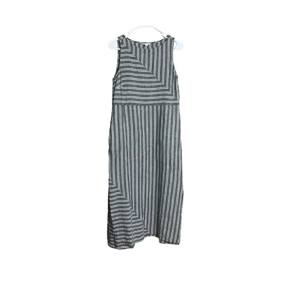 J.Jill love linen Striped Sleeveless Maxi Dress size L